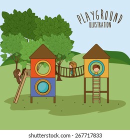 Playground design over white background, vector illustration