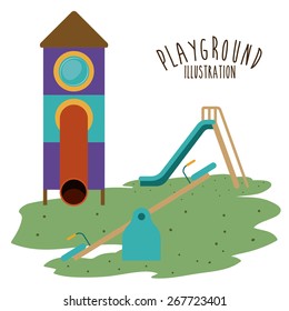 Playground design over white background, vector illustration