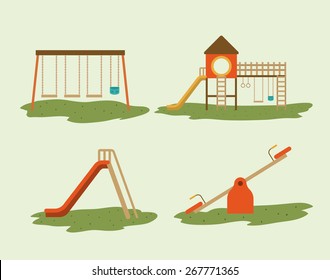 Playground design over white background, vector illustration