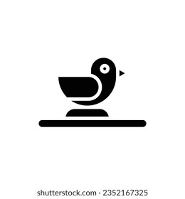 Playground Duck Filled Icon Vector Illustration