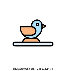 Playground Duck Icon Vector Illustration