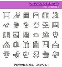 Playground Elements , Thin Line and Pixel Perfect Icons
