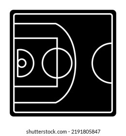 Playground, floor, court or field. 3x3 Basketball sport equipment. Summer games. Vector cartoon isolated illustration.