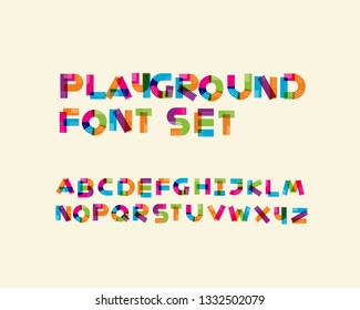 Playground font set design