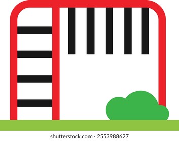 Playground Game Fun Icon Vector Flat Illustration