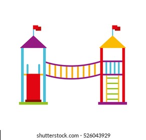 Playground games isolated icon vector illustration design