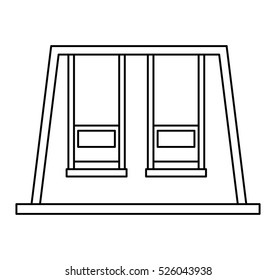 Playground games isolated icon vector illustration design