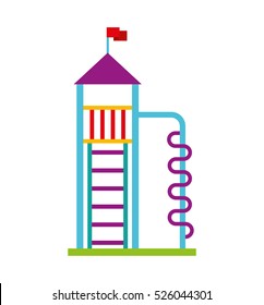 Playground games isolated icon vector illustration design