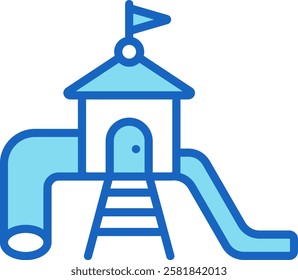 Playground Icon Blue Vector Illustration