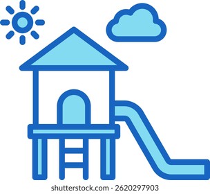 Playground Icon Blue Vector Illustration