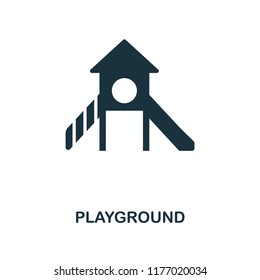 Playground icon. Monochrome style design from city elements collection. UI. Pixel perfect simple pictogram playground icon. Web design, apps, software, print usage.