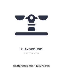 playground icon on white background. Simple element illustration from Entertainment and arcade concept. playground sign icon symbol design.