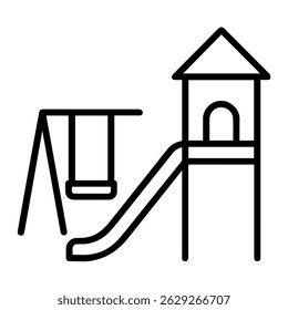 Playground icon on white background vector
Vector icon public environment