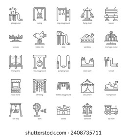 Playground icon pack for your website design, logo, app, and user interface.  Playground icon outline design. Vector graphics illustration and editable stroke.