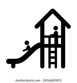 Playground icon. Play area for children symbol. Editable EPS 10 vector graphic illustration isolated on white background.