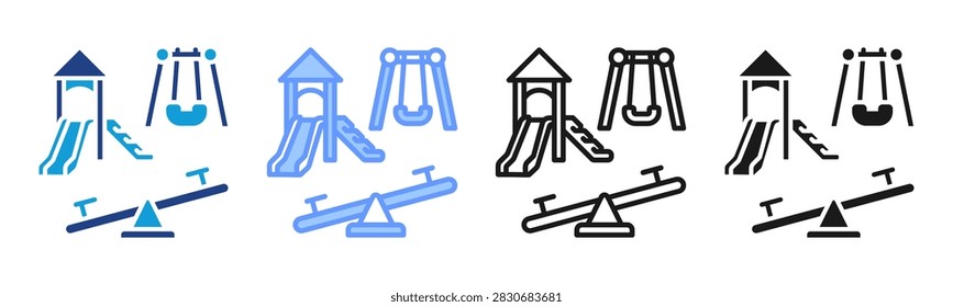 Playground icon set multiple style collection