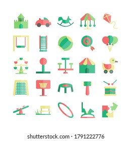 Playground icon set vector flat for website, mobile app, presentation, social media. Suitable for user interface and user experience.