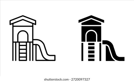 Conjunto de ícones de playground, de ícones vetoriais isolados em um fundo branco.