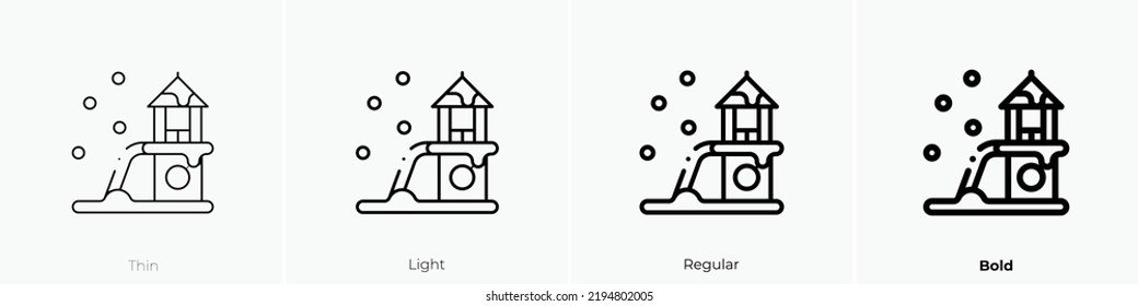 playground icon. Thin, Light Regular And Bold style design isolated on white background