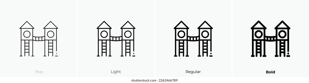 playground icon. Thin, Light Regular And Bold style design isolated on white background