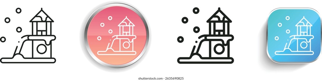 playground icon. Thin Linear, Regular and Button Style Design Isolated On White Background