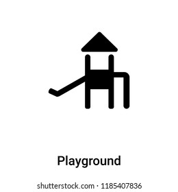 Playground icon vector isolated on white background, logo concept of Playground sign on transparent background, filled black symbol