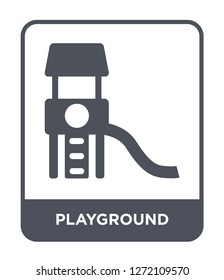 playground icon vector on white background, playground trendy filled icons from Entertainment and arcade collection, playground simple element illustration