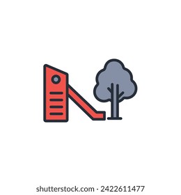 Spielplatzsymbol. vector.Editable stroke.linear style sign for use web design,logo.Symbol illustration.