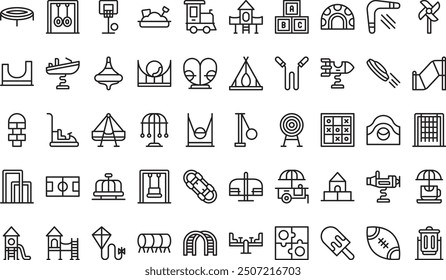 La colección de iconos de patio es una Ilustración vectorial con trazo editable.