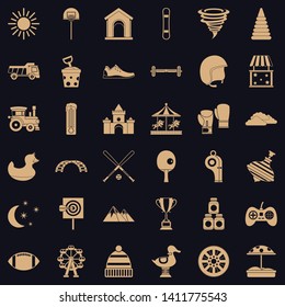 Playground icons set. Simple style of 36 playground vector icons for web for any design