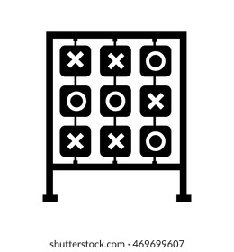 playground kids children game xo amusement recreation fun silhouette vector  isolated illustration
