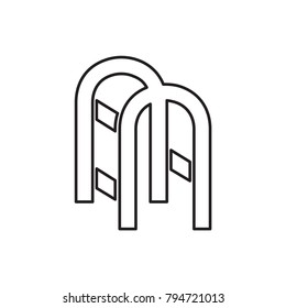 playground ladder icon illustration isolated vector sign symbol