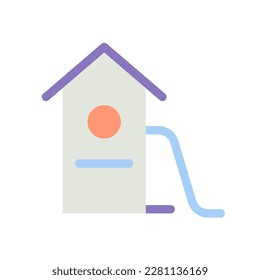 Playground location flat color ui icon. GPS navigation. Play park for children. Find place on map. Simple filled element for mobile app. Colorful solid pictogram. Vector isolated RGB illustration