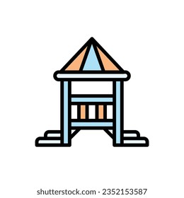 Playground Lodge Icon Vector Illustration