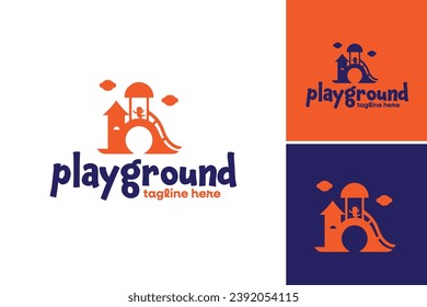 "Playground Logo Design" is a graphic asset suitable for companies or organizations that focus on children's play spaces or recreational activities