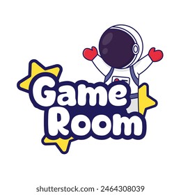 Playground logo, galaxy theme with astronaut mascot.