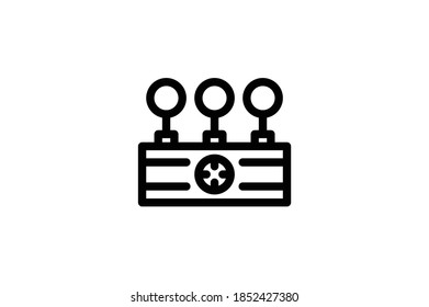 Playground Outline Icon - Shooting