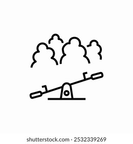playground park kids swings icon sign vector