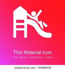 Playground red and pink gradient material white icon minimal design