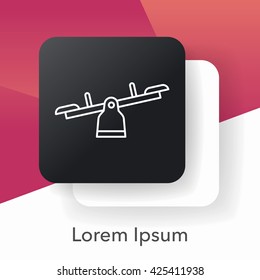 playground seesaw line icon