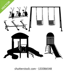 Playground silhouettes vector