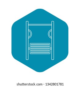 Playground simulator icon. Outline illustration of playground simulator vector icon for web