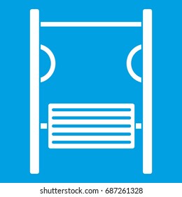 Playground simulator icon white isolated on blue background vector illustration