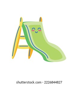 icono de la caricatura de diapositivas de patio de recreo aislado
