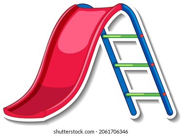 Playground slide cartoon sticker illustration