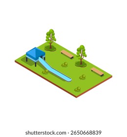 Playground Slide Park for urban planning and outdoor recreation design concepts