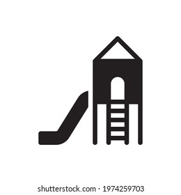 Playground Slide vector solid icon. Park and Nature symbol EPS 10 file