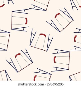 playground swing , cartoon seamless pattern background