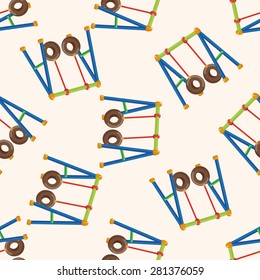 playground swing , cartoon seamless pattern background