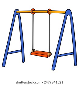 playground swing illustration hand drawn isolated vector